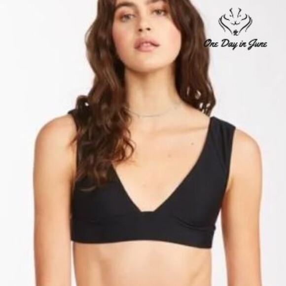 Billabong Sol Searcher Plunge Bikini Top Size S - Picture 1 of 5